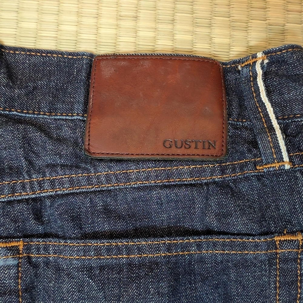 Gustin #37 Super Light Selvedge Denim Straight Jeans Men's Size 35 Made in USA - Picture 7 of 9